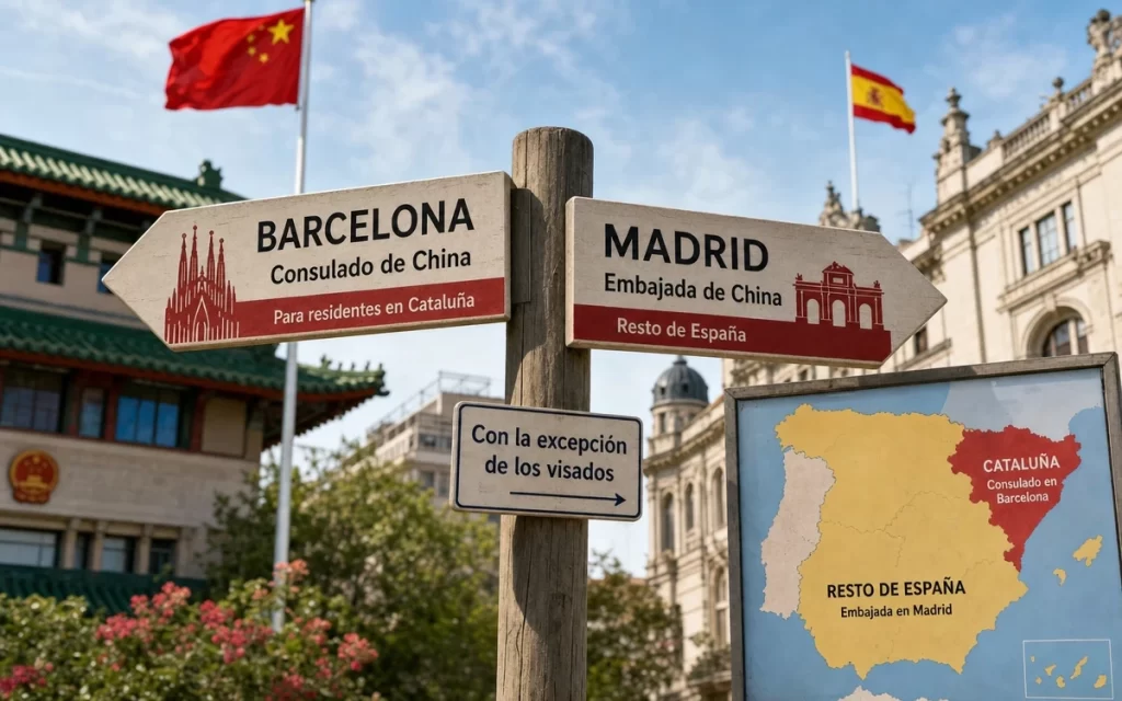 Embajada de China en Madrid o Consulado en Barcelona: qué oficina te corresponde