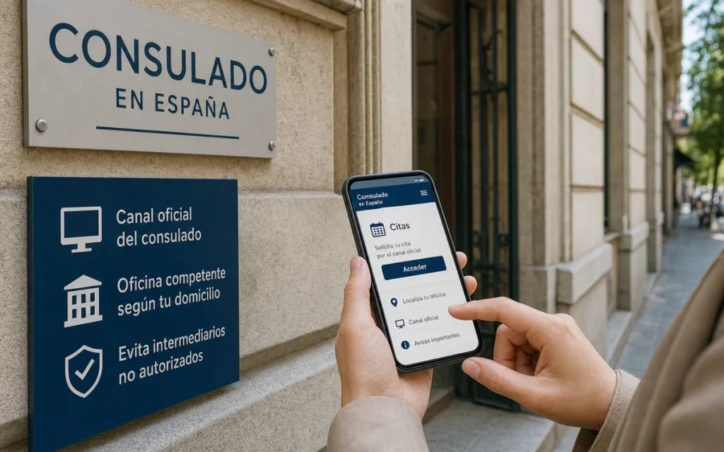 Cómo pedir cita en un consulado en España por el canal oficial