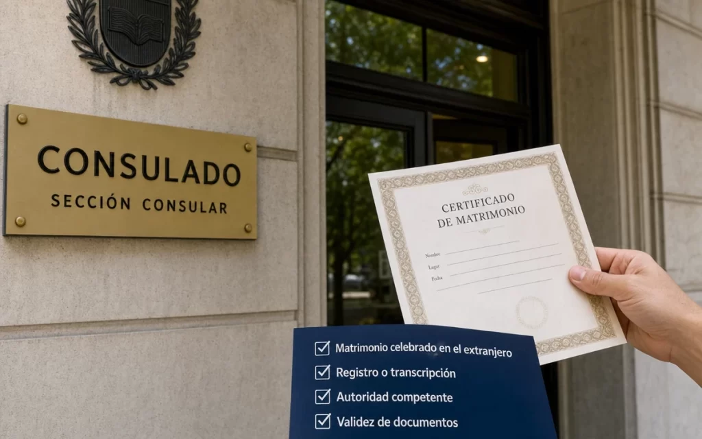 Cómo registrar en el consulado un matrimonio celebrado en el extranjero