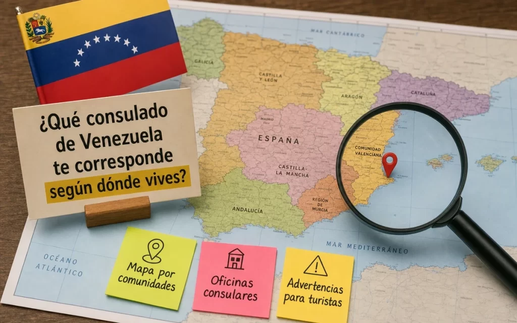 Qué consulado de Venezuela te corresponde en España según dónde vives